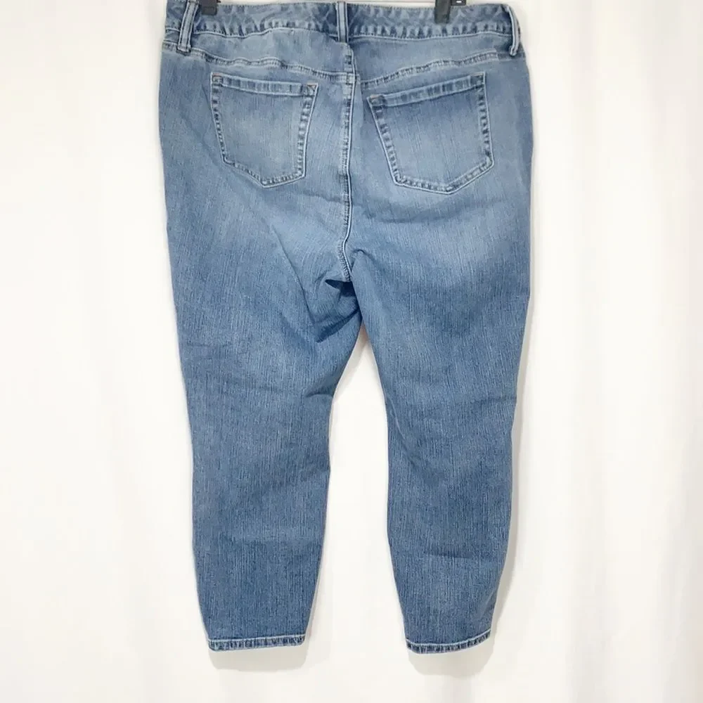 Torrid Distressed Ankle Skinny Jean Light Wash 18 - Picture 6 of 13